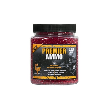 Semi Auto Airsoft Sniper - Gameface Airsoft 12gr BB Ammo Red Translucent 5,000ct, ASP512