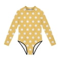 thumbnail image 4 of Swimsuit for Girls, Long Sleeve One Piece Rashguard, Solid Color Beach Vacation Swimsuit for Kids 2-13 Years, 4 of 7
