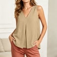 thumbnail image 5 of jjayotai Cotton Tank Tops for Women Summer Sleeveless Tops Pleated Front V Neck Shirts Dressy Casual Work Blouse, 5 of 6