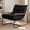 Black, variant on GOODONE Accent Chair for Adults,Plush Arm Chair with Wooden Arms Metal Frame for Living Room,Bedroom,White