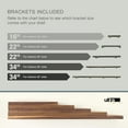 thumbnail image 6 of UltraShelf Solid Wood Floating Shelf for Wall Decor, Walnut, 18" Long x 8" Deep, 6 of 6