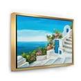 thumbnail image 3 of Designart 'House With Colorful Flowers Near The Sea IV' Nautical & Coastal Framed Canvas Wall Art Print, 3 of 5