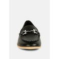 thumbnail image 3 of HOLDA Horsebit Embellished Loafers With Stitch Detail in Black, 3 of 8