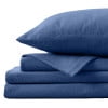 thumbnail image 6 of Great Bay Home Cotton Solid Flannel Sheet Set  (Twin XL, Navy), 6 of 6