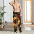 thumbnail image 4 of KLL Mens Pajama Pants for Men,Mens Lounge Pants,Funny Gifts for Men,Men's Pajama Bottoms Sunflower Floral Butterfly -XX-Large, 4 of 5