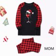 thumbnail image 2 of Odeerbi Christmas Pajamas for Family Plaid Holiday Long Sleeve Family Christmas Pajamas Matching Sets Mom Fashion Print Sleepwear Xmas Family Matching PJs Set Black, 2 of 5