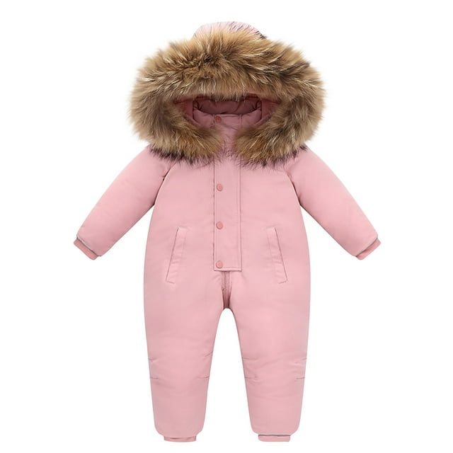 Floleo Combinaison d'Hiver pour Enfants, Déperlante, Isolée, à Capuchon, pour Garçons et Filles, Activités de Plein Air, Ski, Planche à Neige, Randonnée, Équipement pour Temps Froid, Protection Chaude (Rose#2, 3-4 Ans)