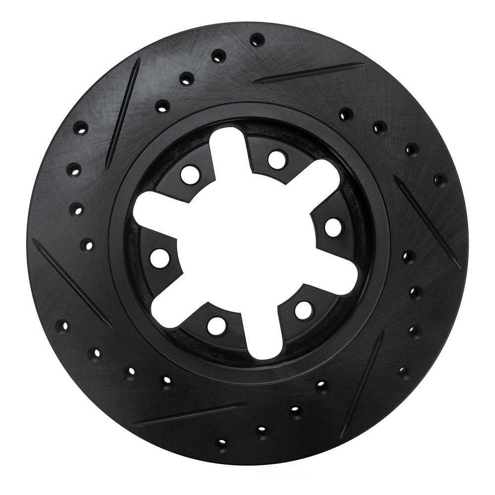Dynamic Friction Company 633-67077R DFC Brake Rotor - Drilled And Slotted - Black