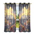 thumbnail image 2 of BZSMCE Window Curtain Panels Fashion Dreamland Cat Printed 63x42in/63x52in, 2 of 7