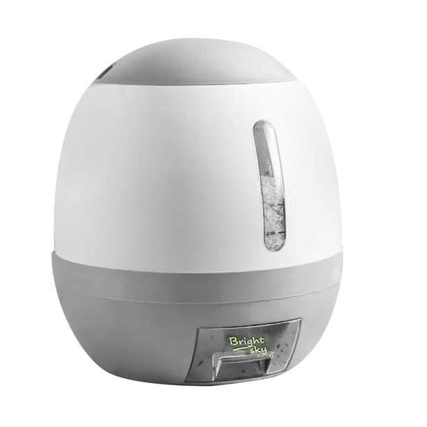 Dispensador de alimentos, práctico cubo para almacenar granos, ideal para la cocina, almacenamiento de alimentos secos. Gris 10KG