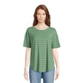 thumbnail image 5 of Time and Tru Women's Tunic Tee with Short Sleeves, 2-Pack, Sizes XS-XXXL, 5 of 5