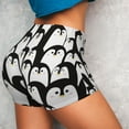 thumbnail image 6 of Seamless Workout Shorts Women - Cartoon penguin Biker Gym Running Yoga Spandex Shorts for Women, 6 of 7