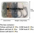 thumbnail image 7 of THKFISH Fishing Hooks Twist-Lock Hooks weedless Weighted Hooks Swimbait Hooks for Soft Plastics Weighted Hooks Saltwater Freshwater 19PCS 25PCS 30PCS 60PCS, 7 of 7