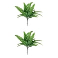thumbnail image 6 of HOOWIFFY Tasteless 2Set Green Plastic Artificial Grass Leaves Plant for Home Wedding Decoration, 6 of 8