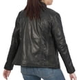thumbnail image 3 of Boston Harbour Sylvia Leather Jacket for Women - Womens Genuine Leather Jacket, 3 of 6