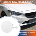 thumbnail image 2 of Cubierta del gancho de remolque del parachoques del lado del conductor delantero izquierdo de Unique Bargains en blanco, compatible con Mazda 6 2003-2005 No.GJ6A50A11C, 2 of 6