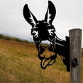thumbnail image 6 of 9.84×6.1 Inches Tongue Out Donkey Shape Iron Silhouette Decor Cute Ornament Outdoor Garden Fence Farm Craftwork Decor Garden Party Decor, 6 of 6