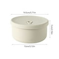 thumbnail image 3 of YIKA Tupperware Container Lunch Box Made Of Silicones Material Microwave Heating Bowl Household Refrigerator Fresh Keeping Box Food Grade Bento Box Kitchen Storage White, 3 of 6