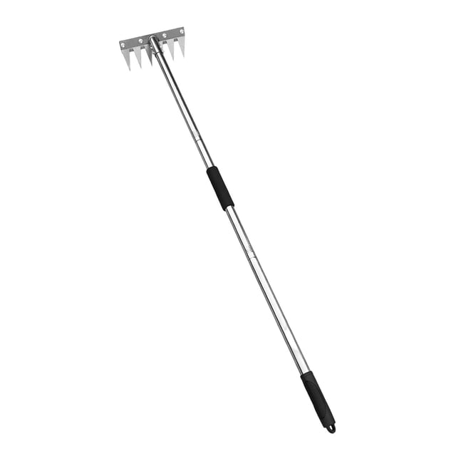 vortess Weeding Rake Garden Hoe Manual Multifunctional Detachable Handle Gardening Hand 6 tooth