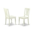 thumbnail image 2 of Dining Table Set 3 Piece - Linen White Wood Table & Chairs - Kitchen Breakfast Room Set, 2 of 5