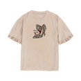 thumbnail image 2 of Trajes De Manga Corta Con Volantes Para Mujer, Top De Verano Para Trabajo Con Cuello Redondo Y Vacaciones Para Mujer, 2 of 8