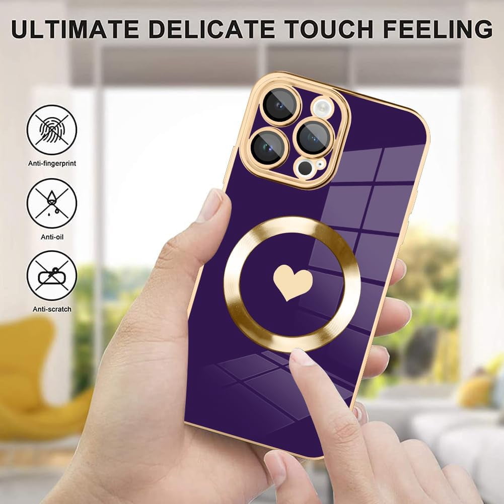 Magnetic for iPhone 13 Pro Max Case [Compatible with Magsafe] Cute