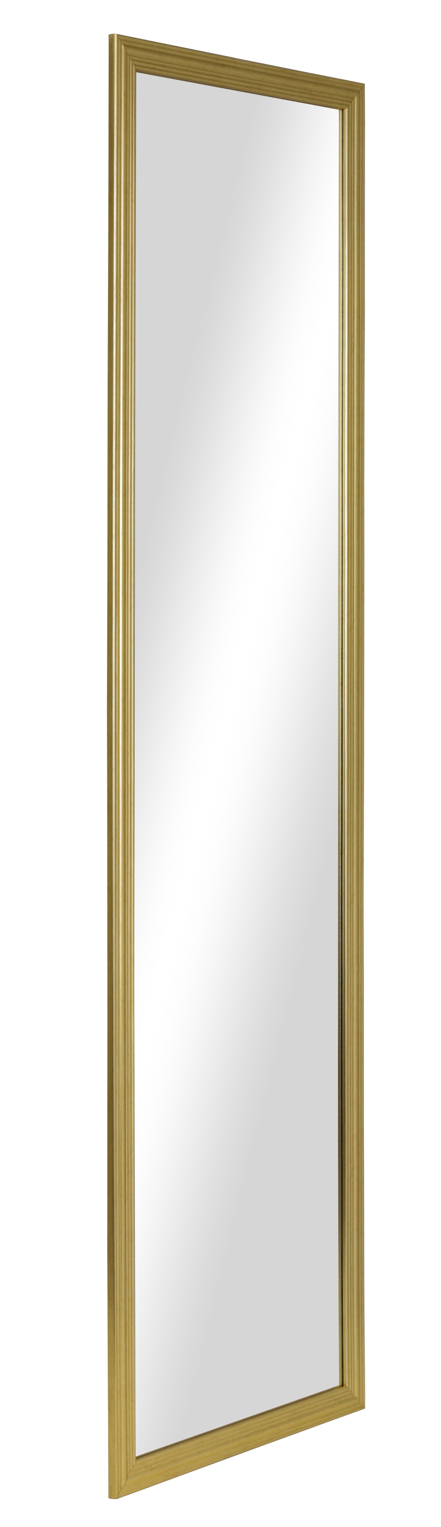 Mainstays 13x49 Gold Rectangle Large Wall Mirror for Bathroom or Living Room