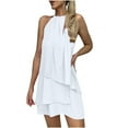 thumbnail image 1 of SMihono Robes Bohémiennes d'Été pour Femmes Grande Taille Mode Aguichant Sans Manches Col Rond Ample Robe Irrégulière, 1 of 5