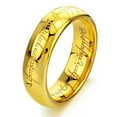 thumbnail image 4 of HOOUN 6Mm Gold Lord of The Rings Stainless Steel Finger Ring with Laser Magic Rune Men-11, 4 of 5