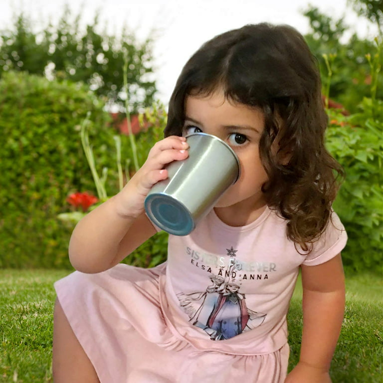 CHILLOUT LIFE Stainless Steel Cups for Kids and Toddlers 8 oz with Sil