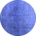 thumbnail image 1 of Ahgly Company Indoor Round Persian Blue Bohemian Area Rugs, 4' Round, 1 of 4