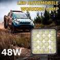thumbnail image 2 of 16LED lámpara de trabajo 48W 2880LM 6500K impermeable cuadrado coche camión Mini proyector Ndcxsfigh Accesorios para autos y motos, 2 of 6
