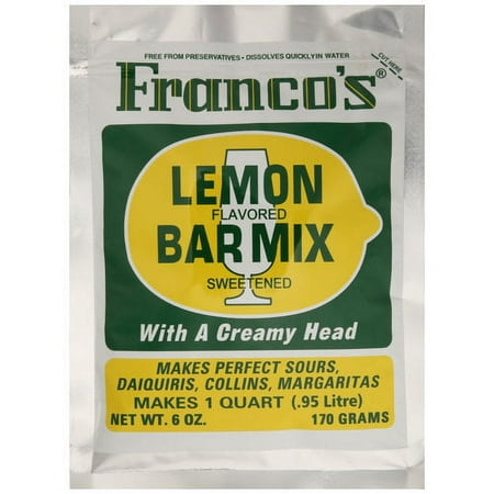 Franco's Lemon Flavored Sweetened Bar Mix, 6 oz