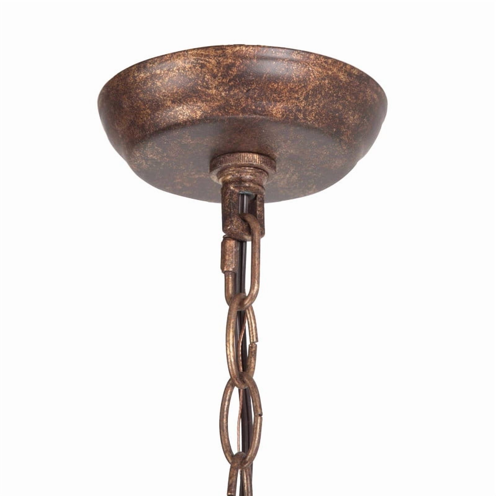 LNC Sesuvium 4-Light Farmhouse Pendant Light in Weathered Cream and Coffee Gold Finish