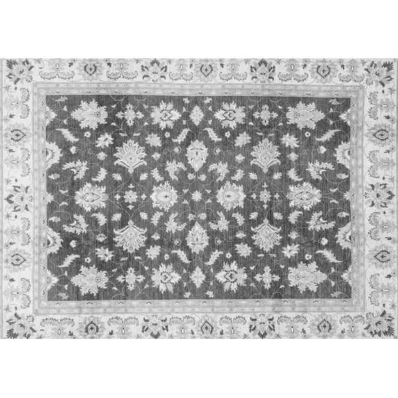 Ahgly Company Indoor Rectangle Oriental Gray Traditional Area Rugs, 5' x 8'