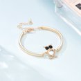 thumbnail image 3 of Joyería de la pulsera de cadena ajustable del patrón del búho de la personalidad del diamante artificial de la aleación de las mujeres, 3 of 5