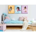 thumbnail image 2 of Cuadros en lienzo para pared de niñas negras, pinturas decorativas inspiradoras para pared, arte de pared para niños, arte de pared para dormitorio de niñas, fácil de colgar, 3 piezas, 2 of 5