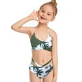 thumbnail image 3 of SILVERCELL Family Matching Swimwear, 7-12Y Girls Bikini 3PCS Set Daughter Swimsuits Bathing Suit with Beach Skirt, 3 of 8