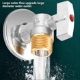 thumbnail image 2 of 2PCS Brass Hot & Cold Water Inlet Ball Valve 20mm Bathroomsink Stop Valve Toilet Connection Water Pressure Regulator, 2 of 5
