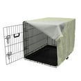 thumbnail image 3 of Retro Dog Crate Cover, Bias Geometric Green Stripes Pattern Romantic Vintage Design Print, Easy to Use Pet Kennel Cover for Medium Large Dogs, 35" x 23" x 27", Jade Green and Cream, by Ambesonne, 3 of 6