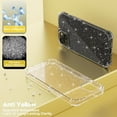 thumbnail image 4 of for iPhone 14 Phone Case/iPhone 13 Case Clear Glitter, Cute Sparkle Bling Sparkly Shiny Cover for Women, Transparent Thin Slim Flexible Soft TPU, Non-Yellowing Protective Bumper, Clear, 4 of 14