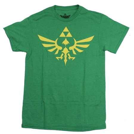 Legend of Zelda Mens T-Shirt - Classic Yellow Print Triforce Image (Small)