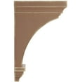 thumbnail image 3 of Ekena Millwork 7"W x 7 3/4"D x 14"H Jumbo Jefferson Wood Vintage Decor Corbel, Weathered Brown, 3 of 6
