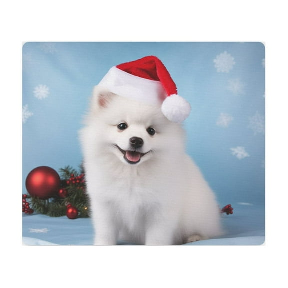 DistinctInk Mouse Pad - 1/4" Foam Rubber - American Eskimo Dog Puppy