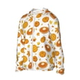 thumbnail image 2 of Fotbe Pumpkin Maple Leaves Men's Women's UPF 50+ Sun Protection Jacket Hooded Cooling Shirt with Pockets Hiking Outdoor Performance-Small, 2 of 8