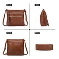 thumbnail image 6 of GAEKEAO Crossbody for Women Vegan Leather Casual Satchel Bag Shoulder Purse with Zipper Pockets and Adjustable Strap, 6 of 6