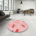 thumbnail image 4 of Ahgly Company Machine Washable Indoor Rectangle Transitional Pink Area Rugs, 5' x 7', 4 of 7