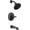 Matte Black, variant on Delta T14489-PR Tetra Monitor 14 Series Tub And Shower Trim Package - Lumicoat Chrome
