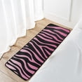 thumbnail image 7 of Area Rugs Carpet for Bedroom Floor Kitchen Rugs Pink and Black Zebra Print Animal Bedside Runner Rug Living Room Washable Non Slip 39×20in Sofa, 7 of 7