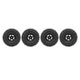 thumbnail image 1 of RC Wheel Rim Tires Set, 4PCS RC Crawler Wheel Rims Aluminum Alloy 5 Star Rims Set 120x46mm RC Tires Wheels Set, 1 of 7